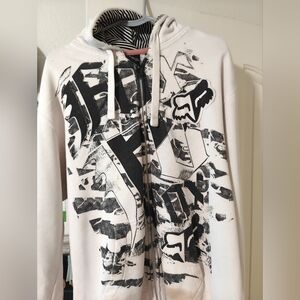 Fox zip up hoodie size large